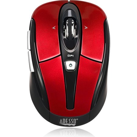 Adesso Publishing Adesso Red 2.4Ghz Wireless Optical Mini Mouse, w/ Programmable IMOUSES60R